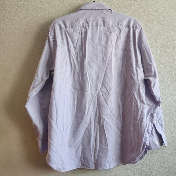 Michael Kors Shirt Mens Medium Purple Slim Fit Long Sleeve Button Up Dress - Picture 6 of 8